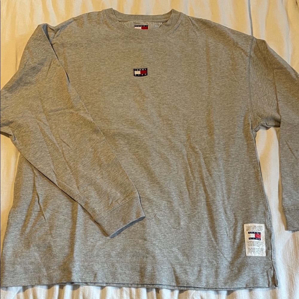 Kith x Tommy Hilfiger Heather Gray Long Sleeve Thick T shirt